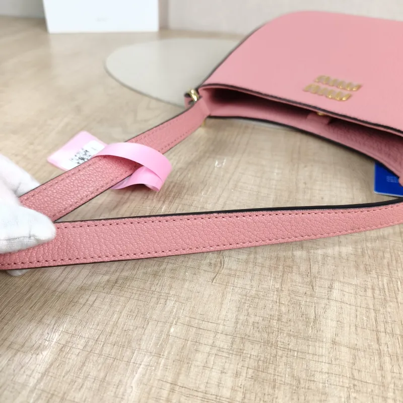 Miumiu Shoulder Bag Pink Calfskin One Size 22.5 × 5 × 18 cm — detail view 11 of 12