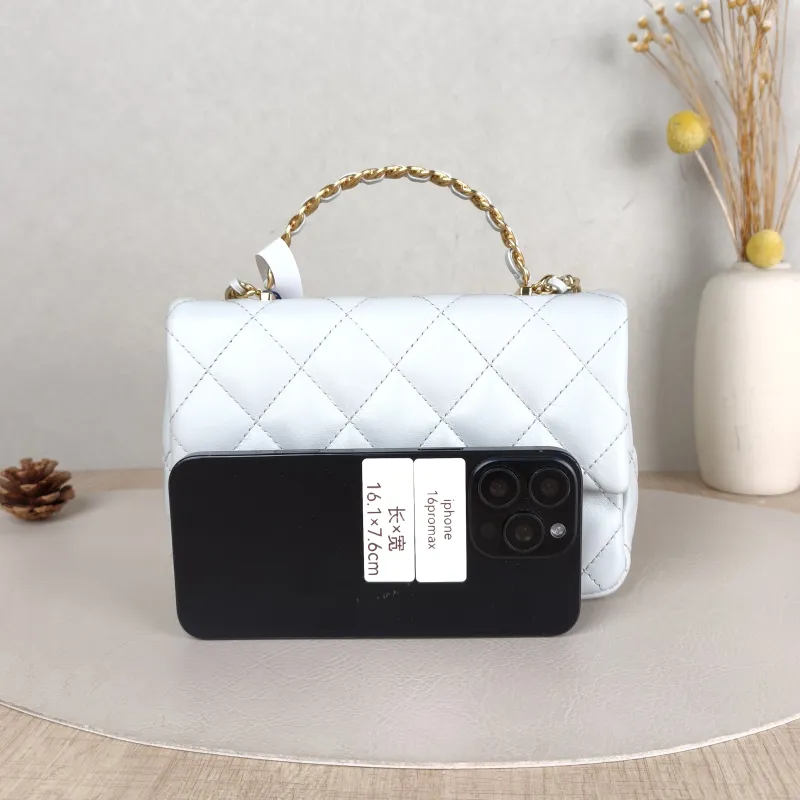 Chanel Crossbody Bag Woven Blue Lambskin One Size 20 × 5 × 13 cm — cover view 6 of 6