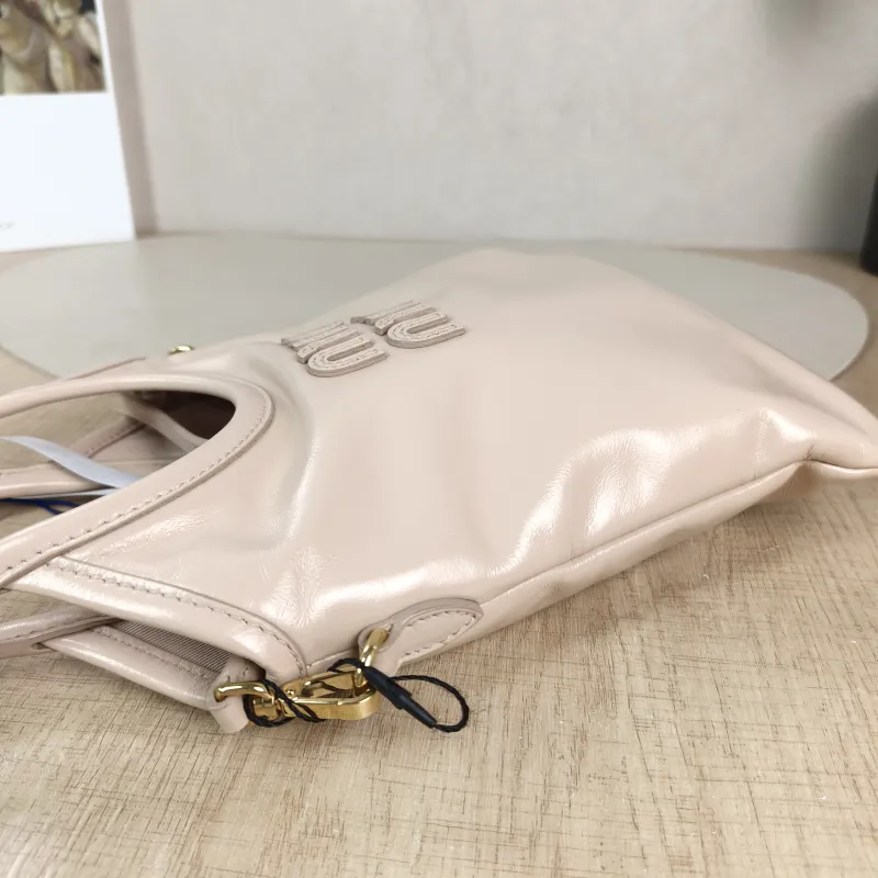 Miumiu Shoulder Bag IVY Tote Shopping Tote Pink Calfskin Mini 20*24 — detail view 6 of 11