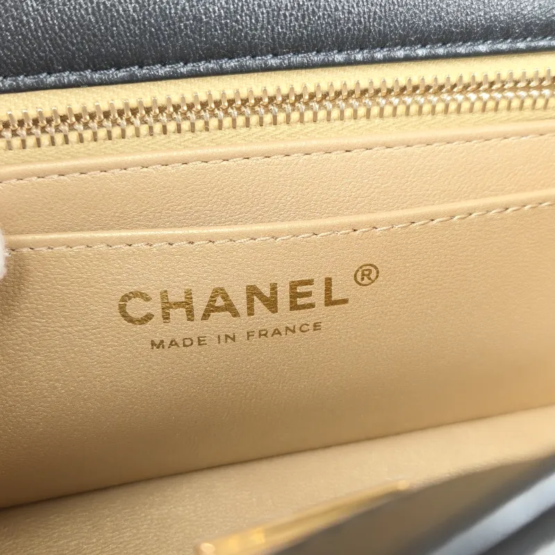 Chanel Crossbody Bag Classic Flap Large Mini CF Mini C Black SL ambskin mini 20 × 6 × 12 cm — detail view 4 of 15