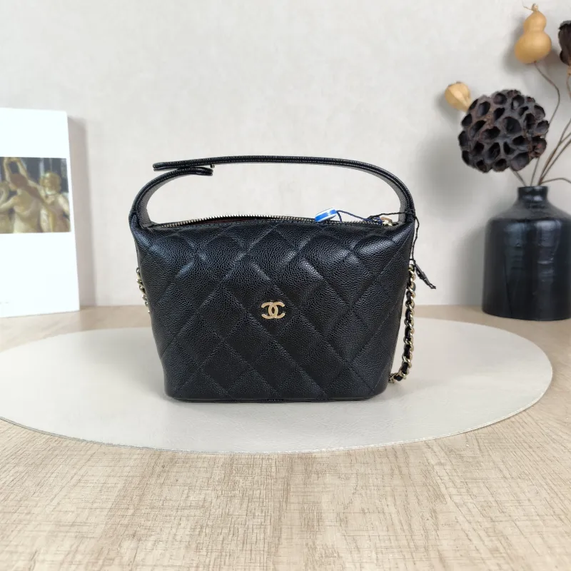 Chanel Crossbody Bag25c Vanity Case Bag Black Grained Calfskin One Size16 × 6 × 13 cm