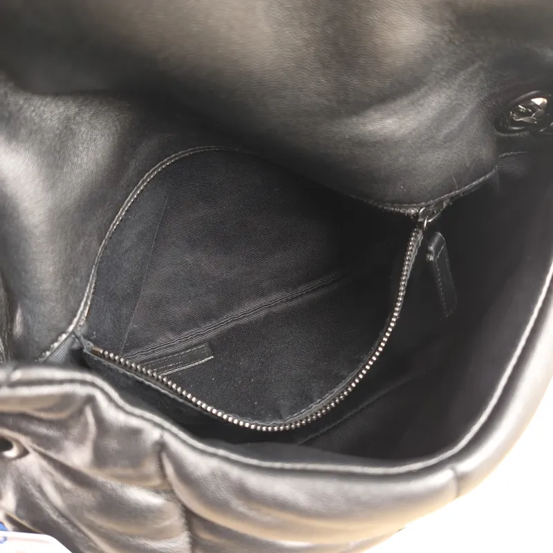 SAINT LAURENT Shoulder Bag PUFFER Black SL ambskin Small 29 × 11 × 17 cm — detail view 8 of 11