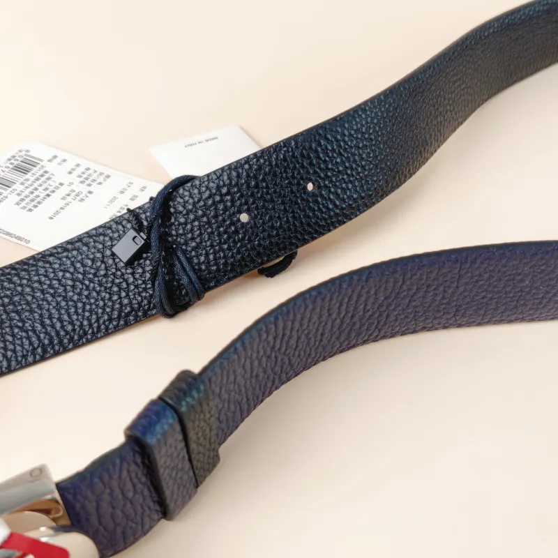 FERRAGAMO Belt Belt Navy Calfskin One Size 96cm โ cover view 2 of 8
