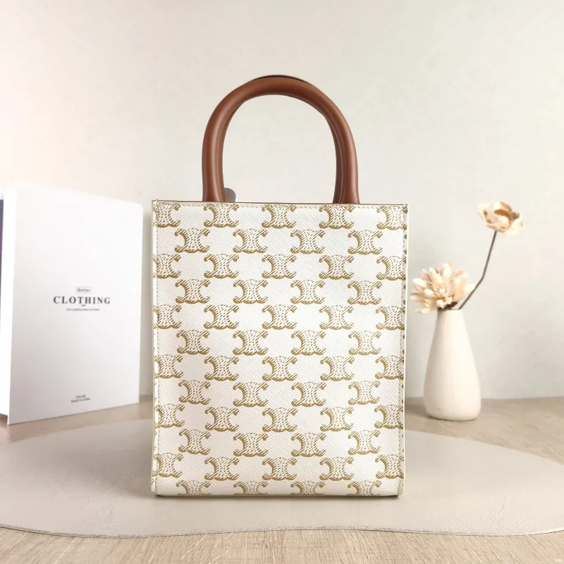 CELINE Crossbody Bag CABAS Mini White PVC Mini 17 × 4 × 20.5 cm — cover view 3 of 5