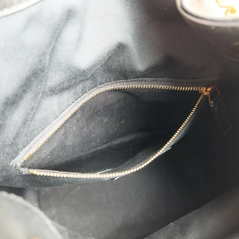 SAINT LAURENT Backpack Joe Backpack Black Lambskin One Size 22 × 15 × 29 cm — detail view 5 of 12