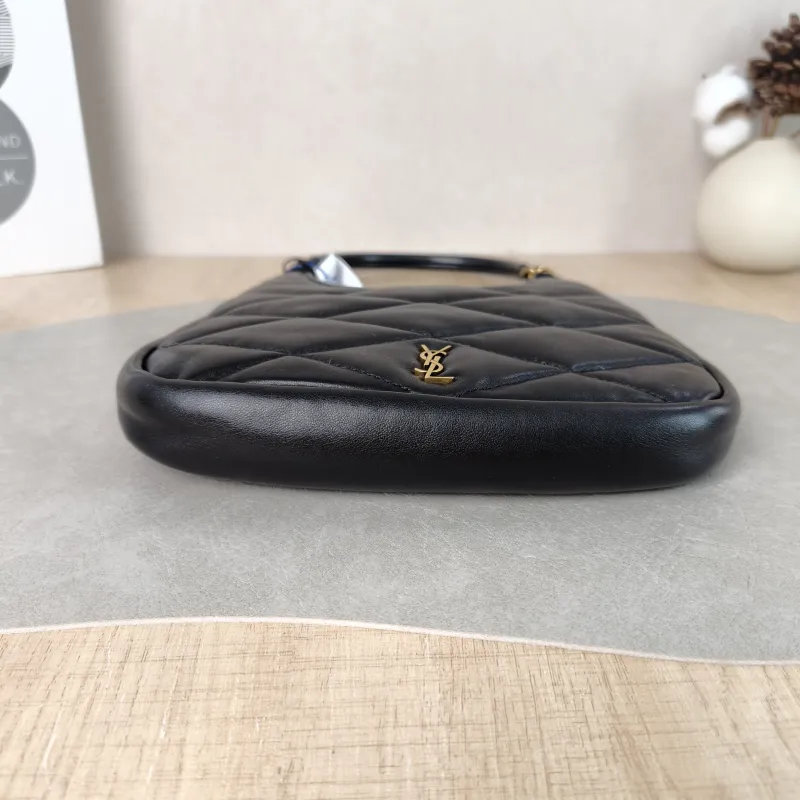 SAINT LAURENT Shoulder Bag Black Lambskin One Size 20 × 3 × 21 cm — cover view 4 of 6