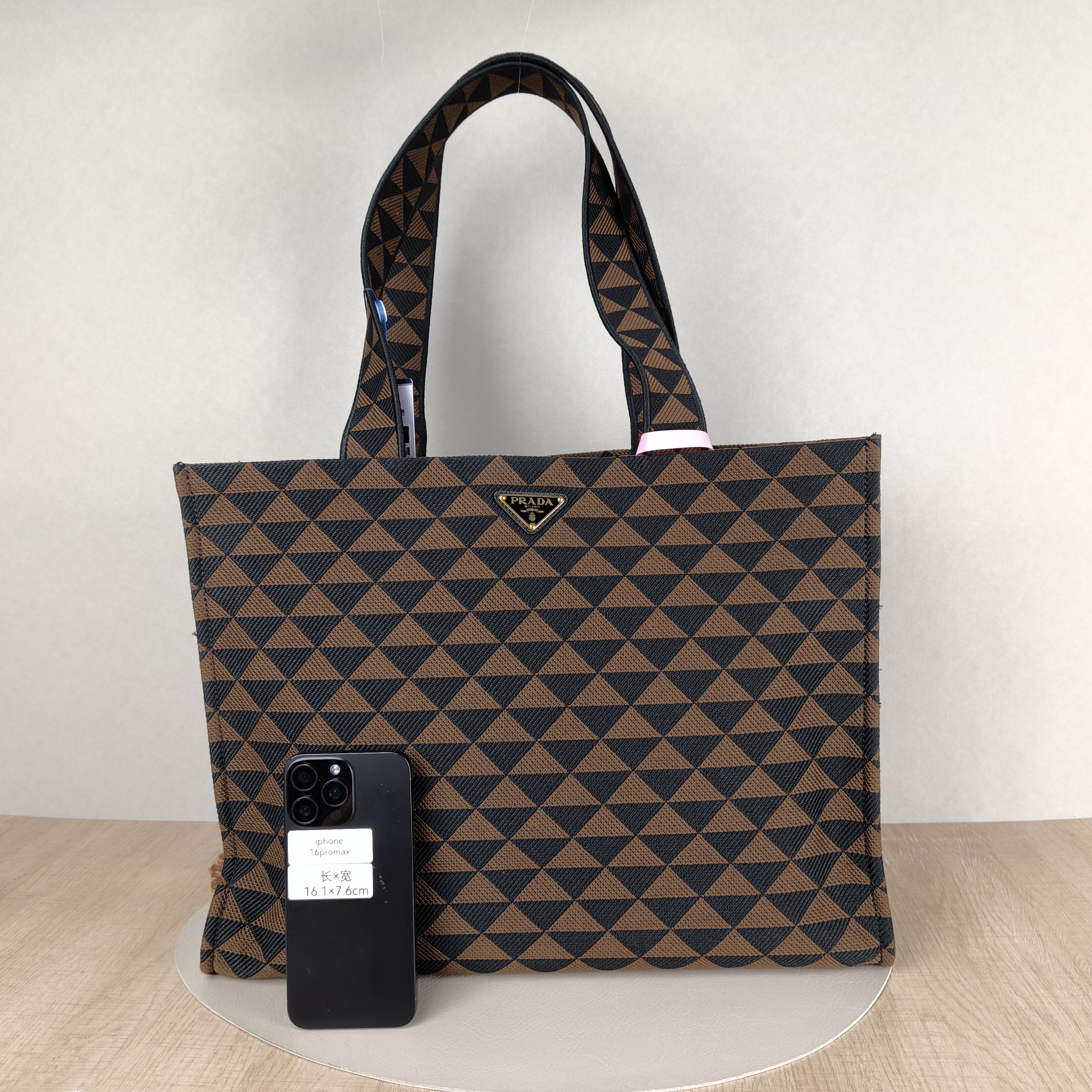PRADA Top Handle Bag Symbole Tote Bag Canvas One Size45 × 15 × 34 cm — cover view 4 of 5