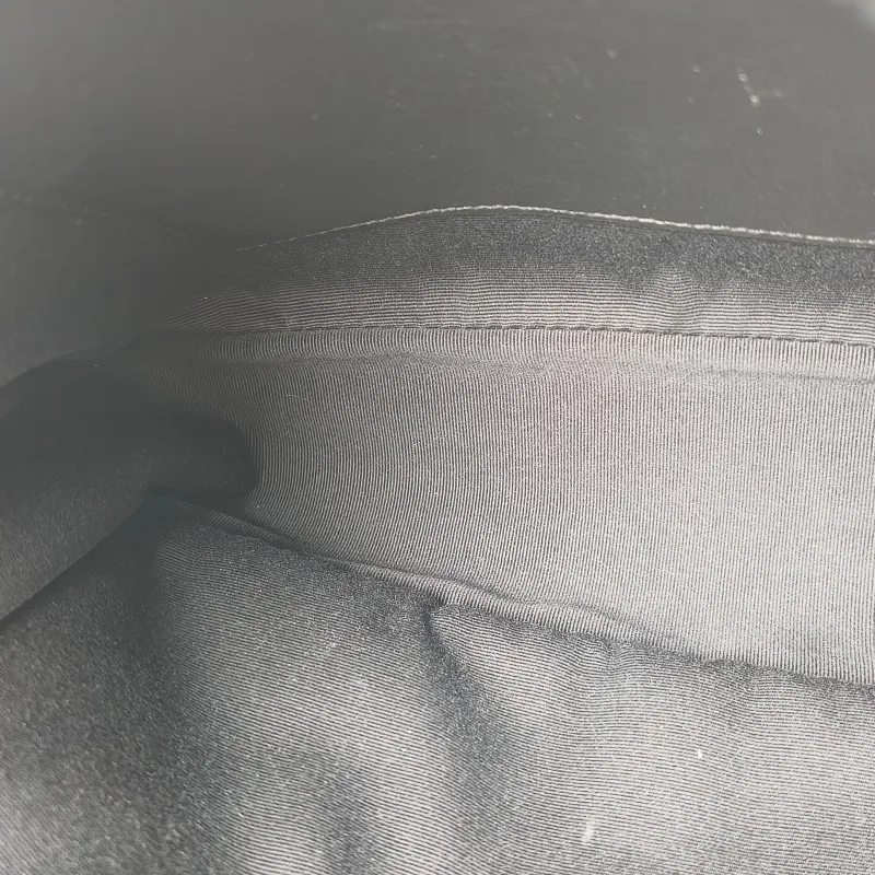 SAINT LAURENT Crossbody Bag Niki Black Waxed Leather Calfskin Medium 28 × 8.5 × 20 cm — detail view 10 of 14
