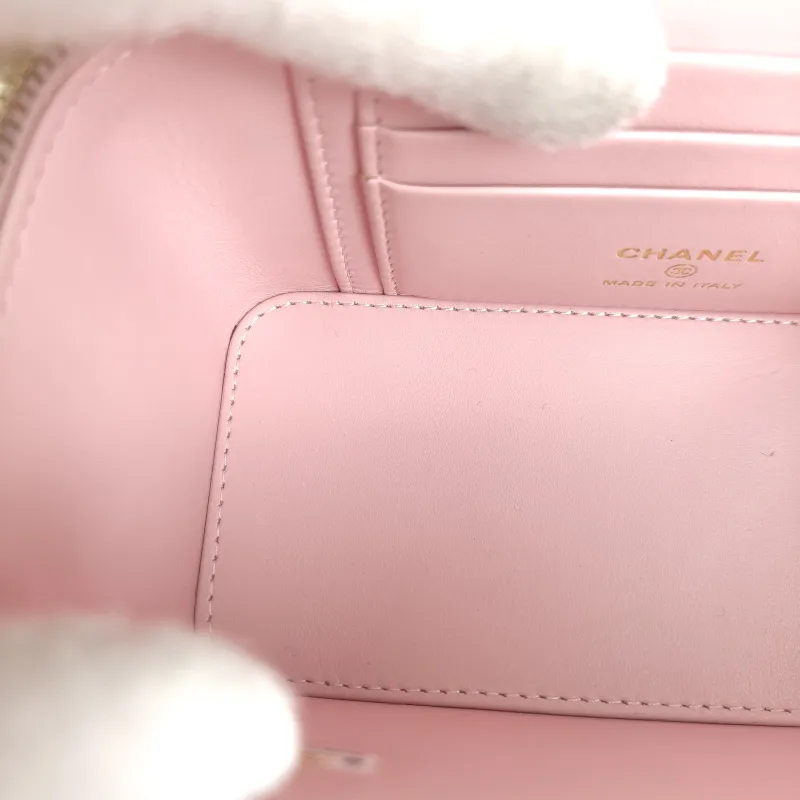Chanel Crossbody Bag Edition Pink Lambskin 16 × 8 × 9.5 cm Microchip Edition — detail view 12 of 13