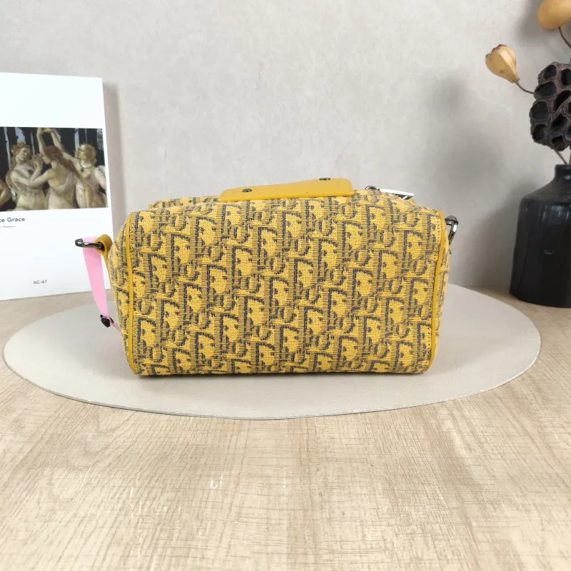 DIOR Crossbody Bag Lingot 22 Shoulder Bag Yellow Canvas One Size 22 × 10.5 × 12.5 cm — cover view 5 of 5