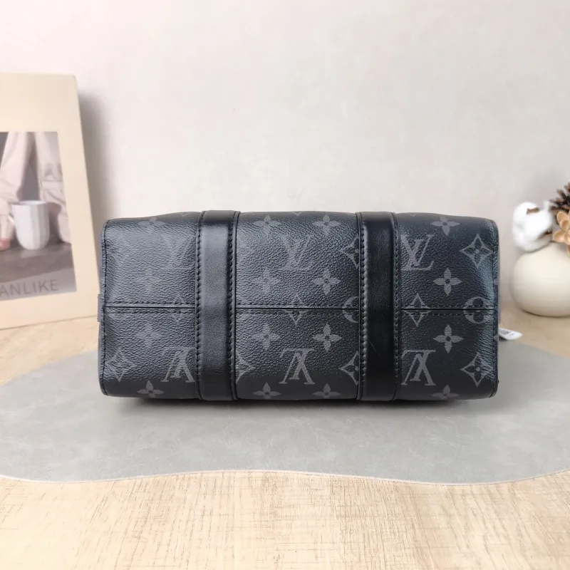 Louis Vuitton Crossbody Bag City Keepall Black PVC Medium 27 × 13 × 17 cm — cover view 3 of 5