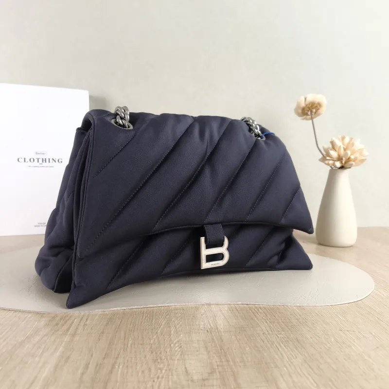 BALENCIAGA Shoulder Bag CRUSH Chain Bag Black Medium 30 × 13 × 20 cm — cover view 5 of 5
