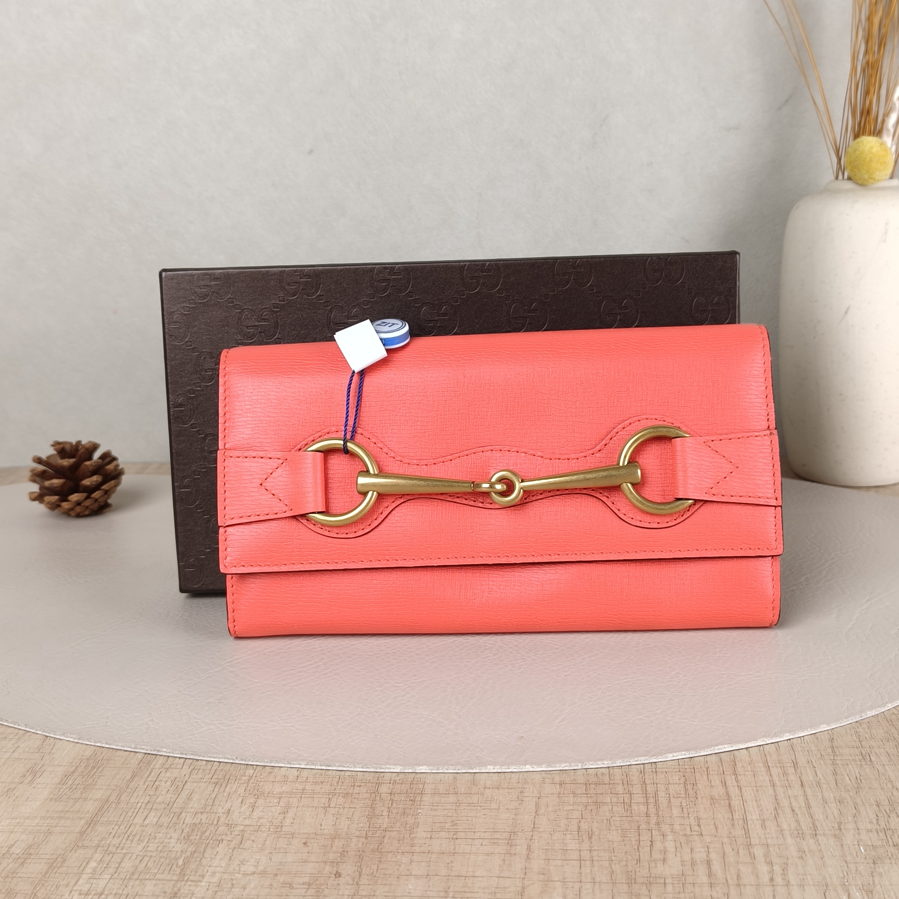 GUCCI Wallet Horsebit 1955Collection Horsebit Wallet Red Calfskin One Size19 × 3 × 10 cm — cover view 6 of 6