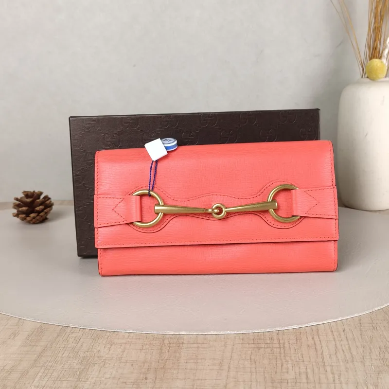 GUCCI Wallet Horsebit 1955Collection Horsebit Wallet Red Calfskin One Size19 × 3 × 10 cm — cover view 6 of 6