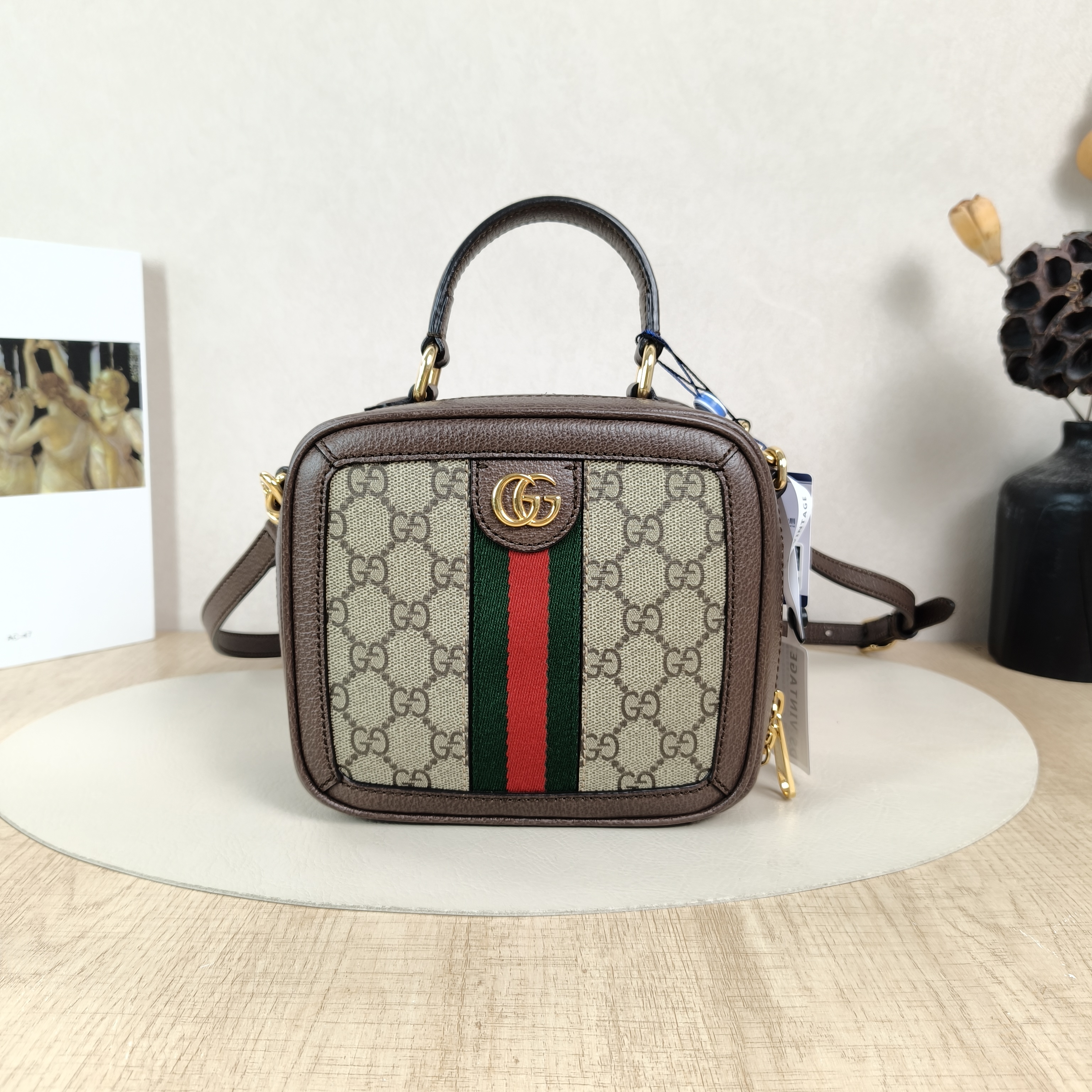 GUCCI Crossbody Bagophidia Camera Bag Monogram PV Cmini17 × 9.5 × 16.5 cm