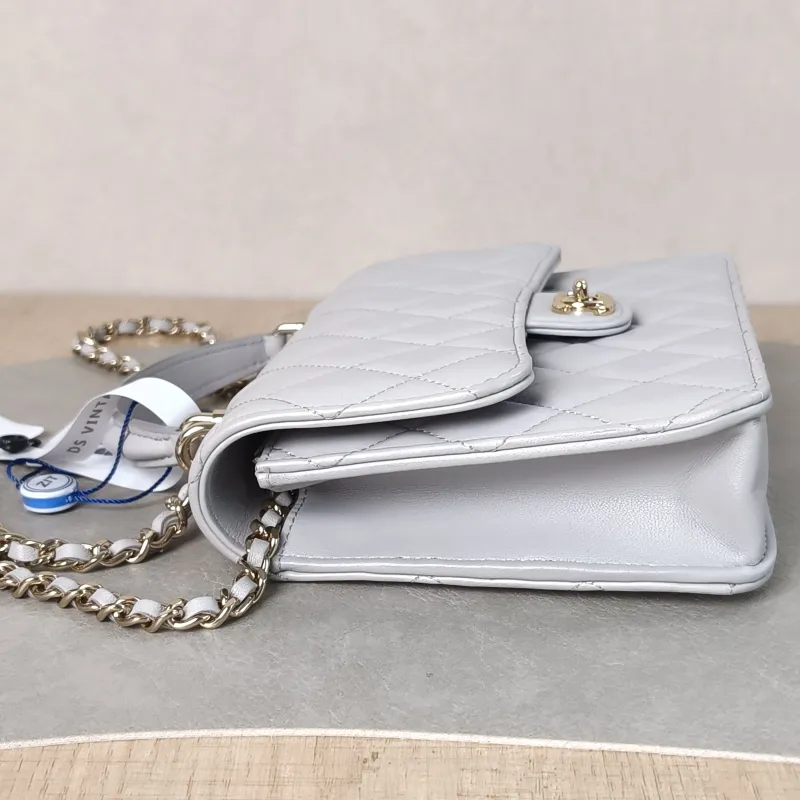 Chanel Backpack Backpack Grey Lambskin One Size 18.2 × 5 × 14 cm — detail view 2 of 11