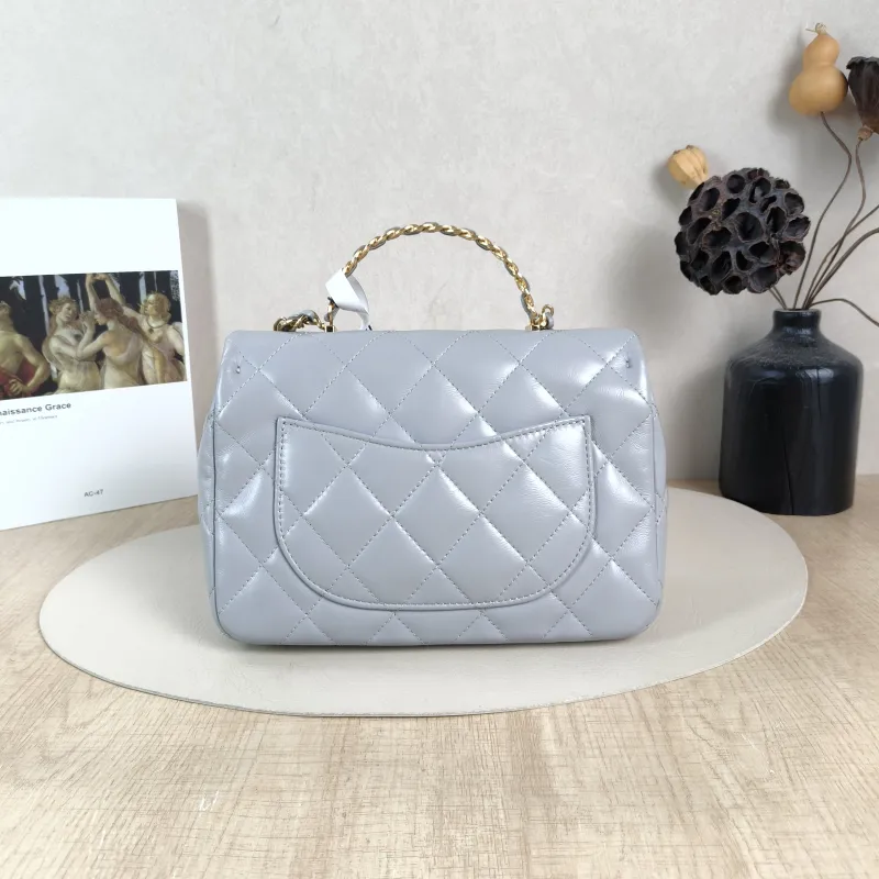 Chanel Crossbody Bag 23s Grey Lambskin One Size 23.5 × 7.5 × 17 cm — cover view 5 of 5