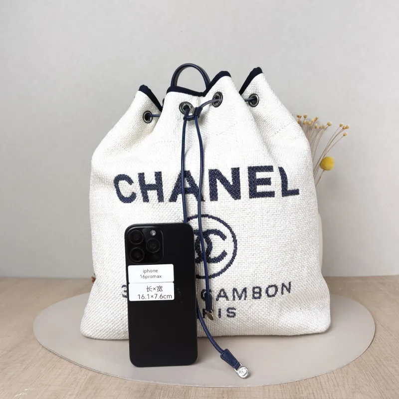 Chanel Backpack Backpack White Blue One Size 33 × 12 × 39 cm 23 — cover view 3 of 5
