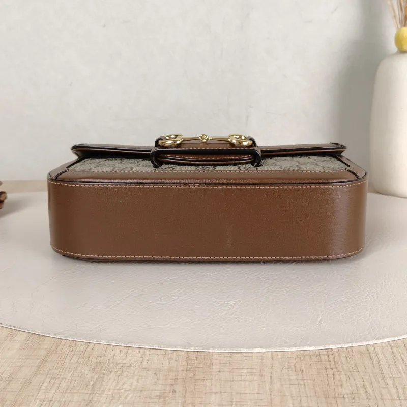 GUCCI Shoulder Bag Horsebit 1955 Horsebit Small Monogram · Shoulder Strap PVC Small 24 × 5.5 × 13 cm — cover view 2 of 5