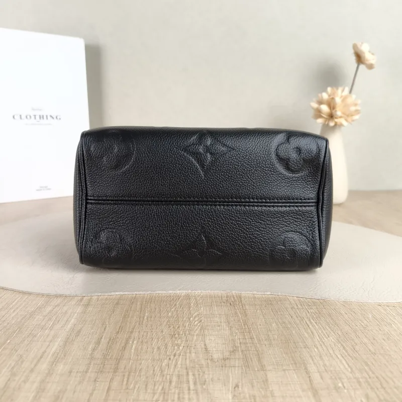 Louis Vuitton Crossbody Bag Speedy20 Black Monogram Empreinte Embossed Calfskin Small 20.5 × 12 × 13.5 cm — cover view 3 of 6