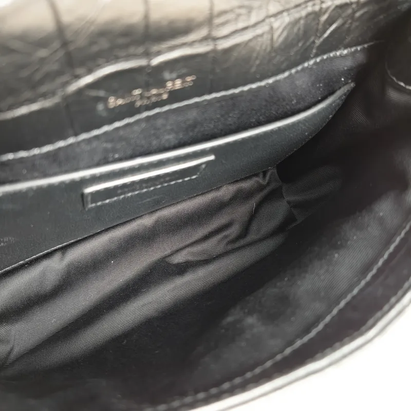 SAINT LAURENT Crossbody Bag Niki Black D Waxed Leather Calfskin Small 21 × 7.5 × 16 cm — detail view 4 of 12
