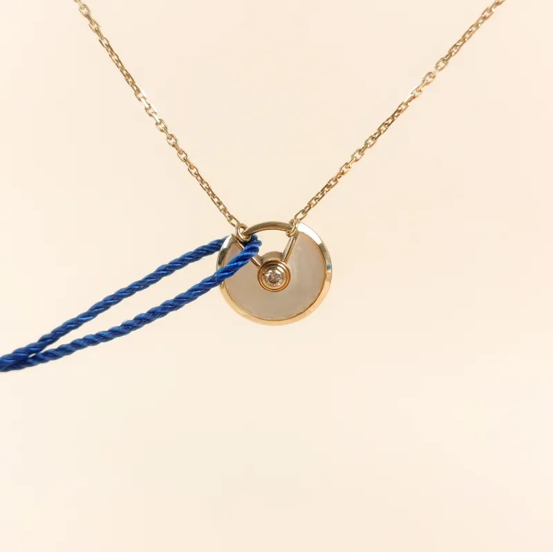 CARTIER Necklace Amulette de Necklace Pearl · White Mother-of-Pearl18KY ellow Gold Small41cm