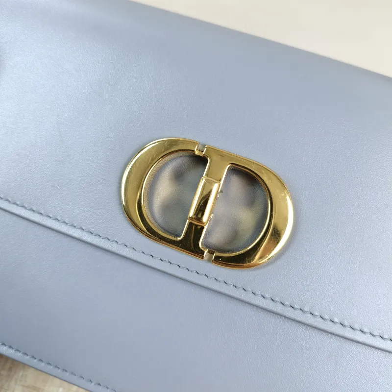 DIOR Crossbody Bag 30Montaigne 30 Avenue Grey Calfskin Small 23 × 6.5 × 13 cm — detail view 8 of 12