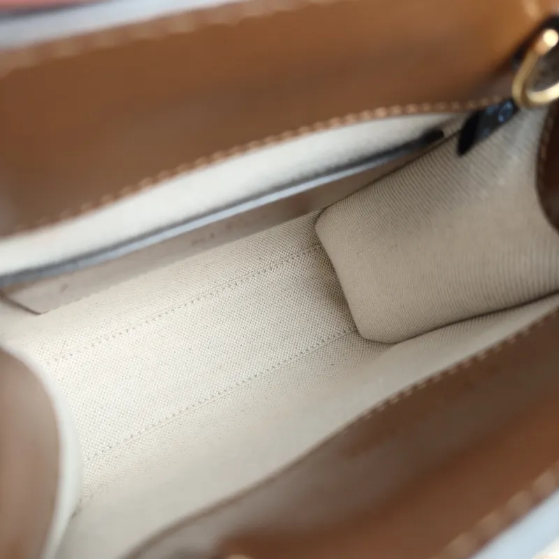 GUCCI Crossbody Bag GG Retro Collection Tote Bag Brown PVC Mini 16 × 7 × 20 cm — detail view 3 of 10