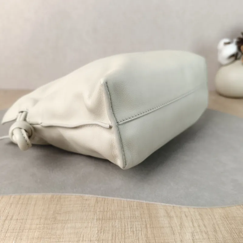 LOEWE Crossbody Bag Flamenco White Calfskin Mini 24 × 9 × 18 cm — detail view 2 of 11