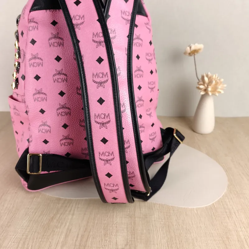 MCM Backpack Backpack Pink PVC Large 33 × 15 × 40 cm — detail view 12 of 13