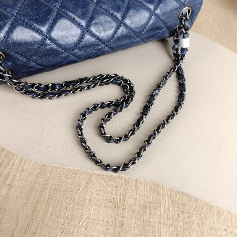 Chanel Crossbody Bag cf Collection Crossbody Bag Navy Calfskin Large 30 × 11 × 20 cm 20 — detail view 4 of 13
