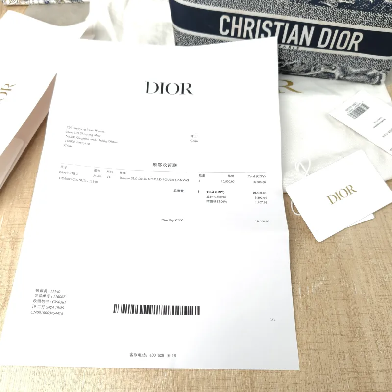 DIOR Top Handle Bag Travel Nomad Collection · White Blue Medium 22 × 9.5 × 13 cm — detail view 9 of 13
