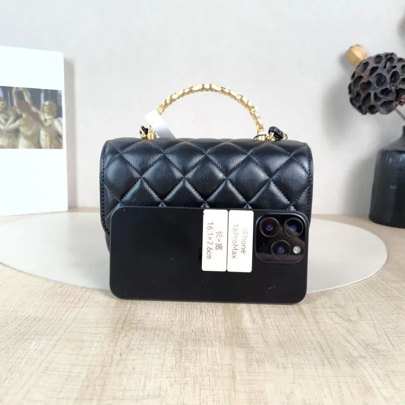 Chanel Crossbody Bag 24s Black Lambskin One Size 18 × 6 × 13 cm — cover view 3 of 6