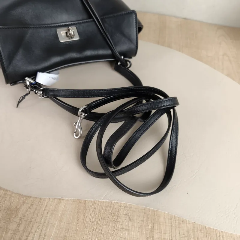 BALENCIAGA Crossbody Bag RODEO Black Calfskin Mini 23 × 10 × 17 cm — detail view 12 of 13