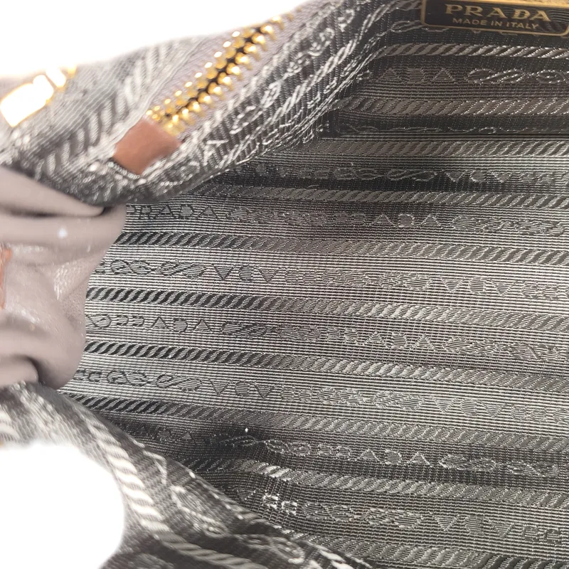 PRADA Top Handle Bag Bonnie Soft Lux Brown Waxed Leathermini23.5 × 9 × 12 cm — detail view 2 of 12