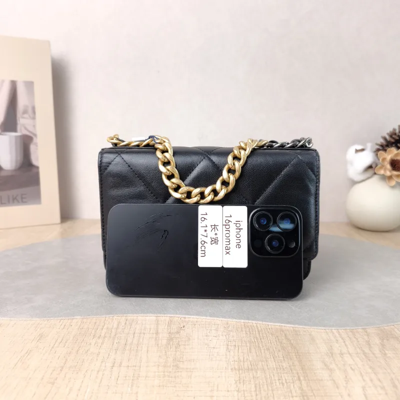 Chanel Crossbody Bag 19Bag WOC Black SL ambskin Mini 19.2 × 3.5 × 12.3 cm 30 — cover view 3 of 6