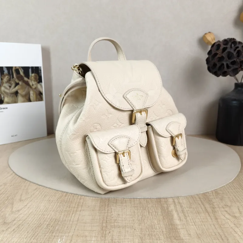 Louis Vuitton Backpack Backup Backpack White Calfskin One Size 20 × 14 × 22 cm — cover view 5 of 6