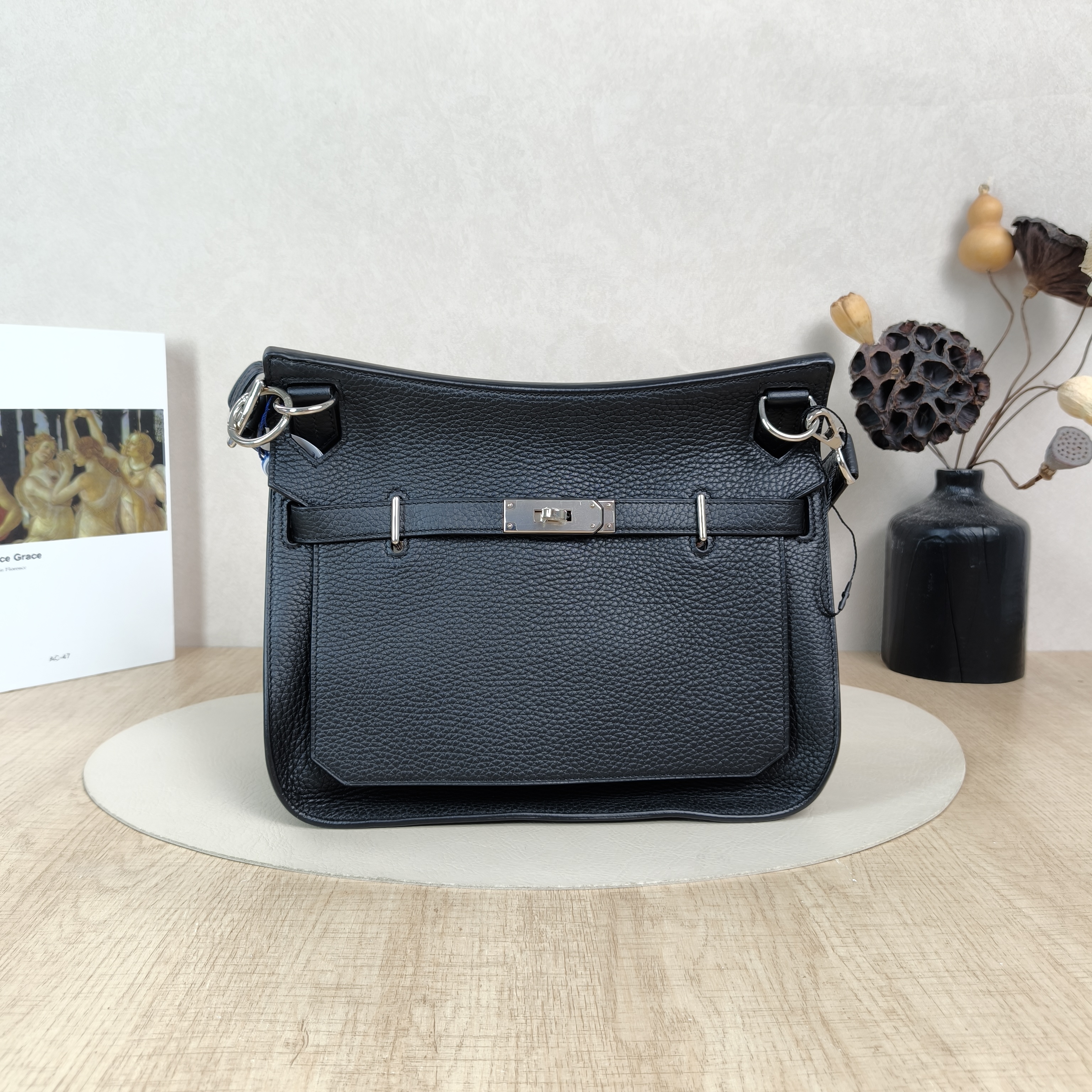 Hermès Crossbody Bag Jypsiere 28Black TC Calfskin Small28 × 12.5 × 23.5 cm