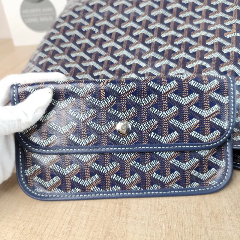 GOYARD Shoulder Bag Boheme Hobo​ Blue PVC Small 43 × 14 × 27 cm — detail view 9 of 12