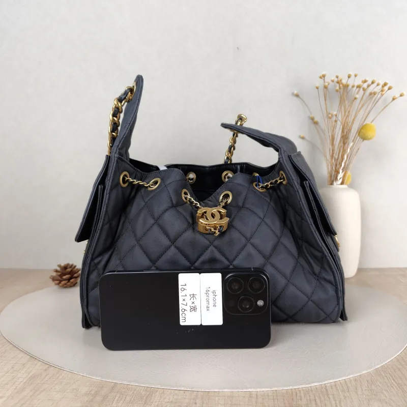 Chanel Shoulder Bag 25Bag Grey Canvas Small 26 × 14 × 30 cm — cover view 6 of 6