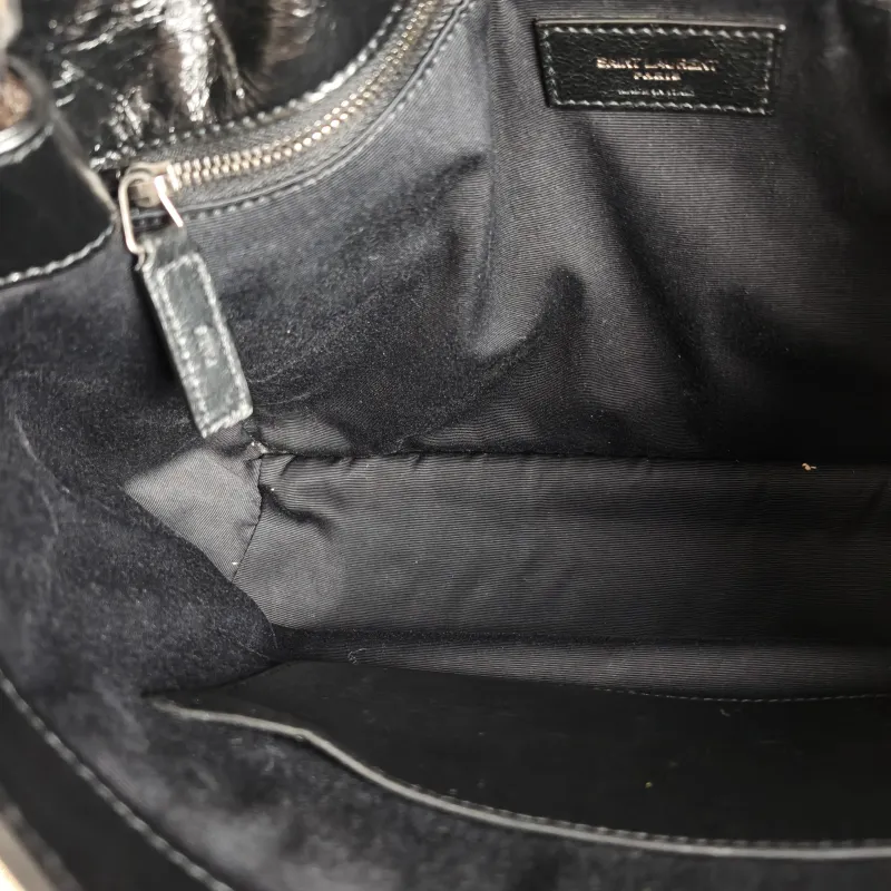 SAINT LAURENT Crossbody Bag Niki D Waxed Leather Calfskin Large 32 × 9 × 23 cm — detail view 7 of 13