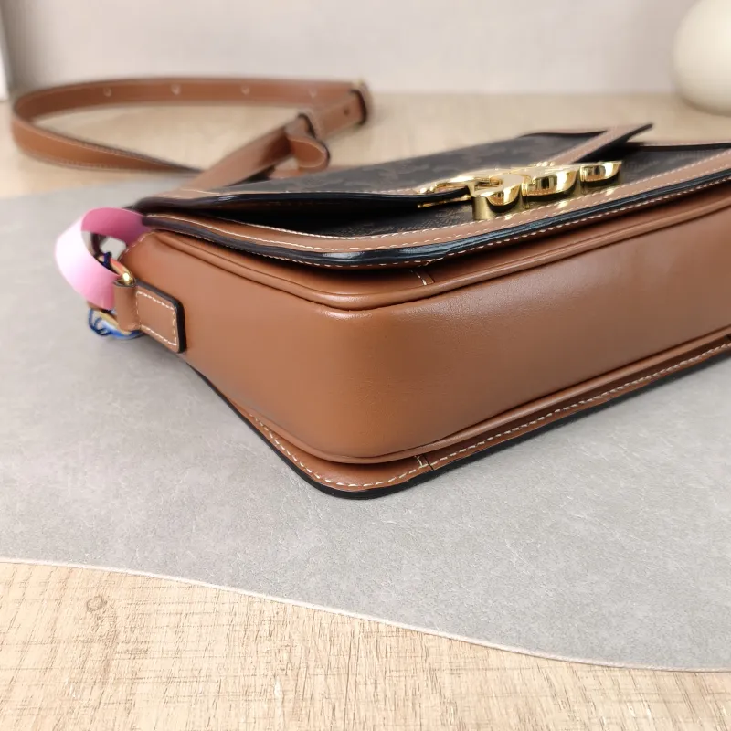CELINE Crossbody Bag Teen Triomphe Monogram PVC Small 18.5 × 7 × 13.5 cm — detail view 7 of 12