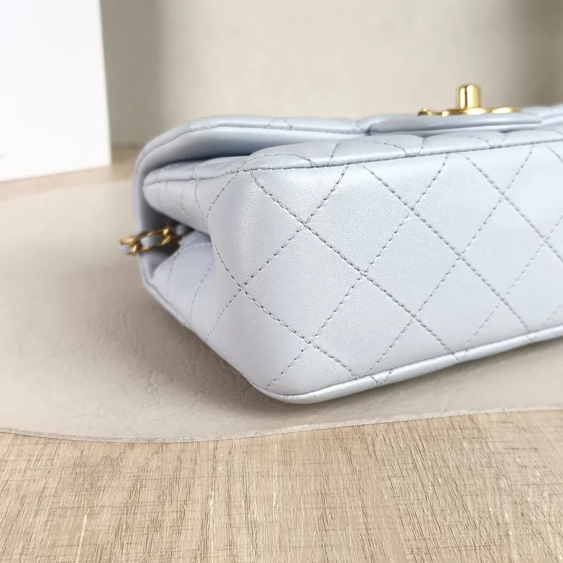Chanel Crossbody Bag cf Blue Lambskin 20 × 6.5 × 12 cm Microchip Edition — detail view 1 of 12