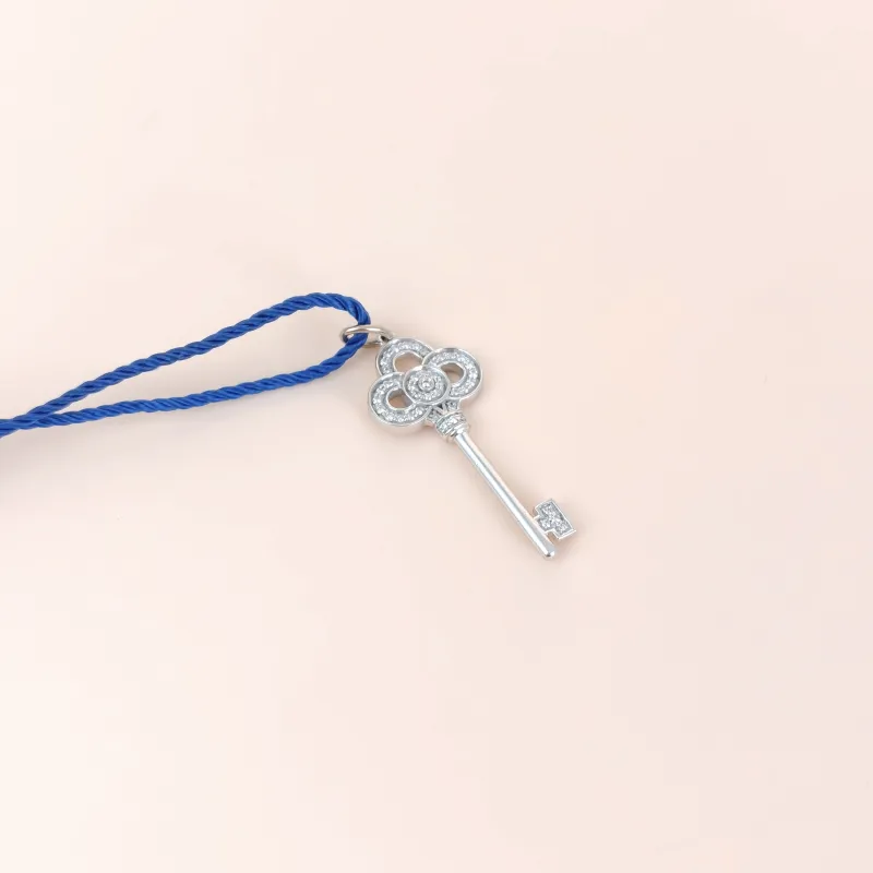 Tiffany&Co. Necklace Keys Collection Necklace Pendant White Gold Diamond18KW hite Gold One Size 2.6cm Pendant — cover view 4 of 6
