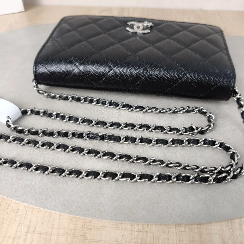 Chanel Crossbody Bag CF WOCWOC Bag Black Calfskin One Size19.2 × 3.5 × 12.3 cm — detail view 1 of 12
