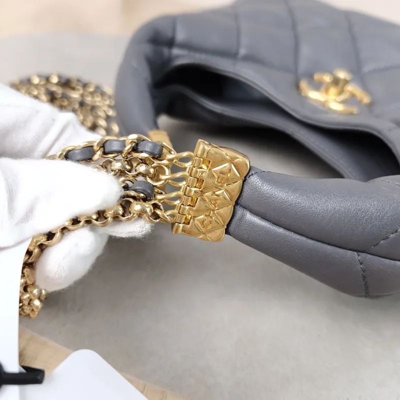 Chanel Crossbody Bag24a hobo Top Handle Crossbody Bag Grey Lambskinmini20.5 × 7 × 20 cm — detail view 3 of 11