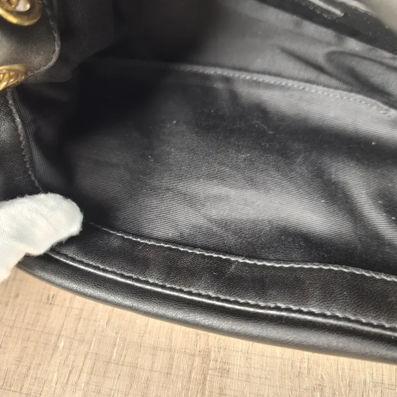 SAINT LAURENT Crossbody Bag Jamie 4.3 Chain Bag Black SL ambskin Mini 20 × 7 × 12 cm — detail view 3 of 14