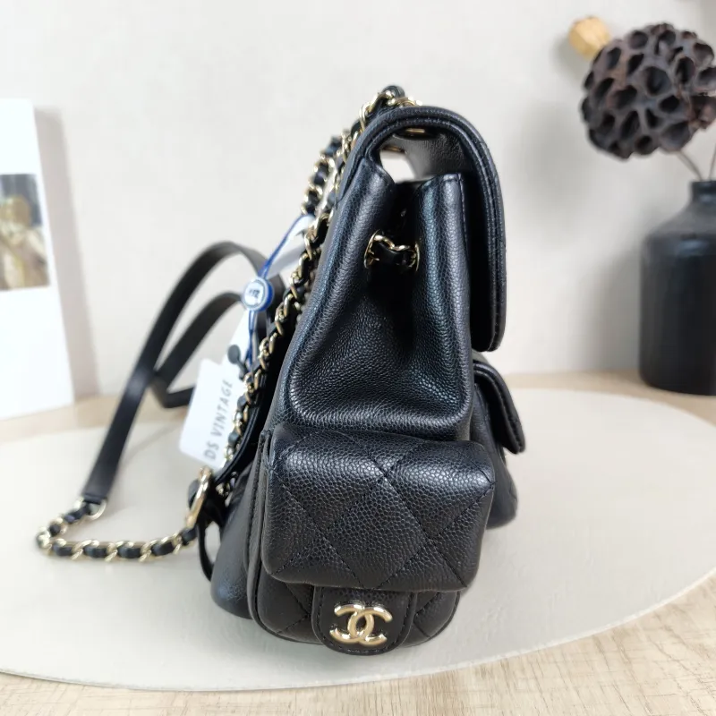 Chanel Backpackduma Black Calfskin Small18 × 9.5 × 19 cm — detail view 11 of 12