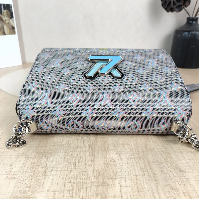 Louis Vuitton Crossbody Bag Twist Blue PVC Medium 23 × 9.5 × 17 cm — detail view 9 of 12