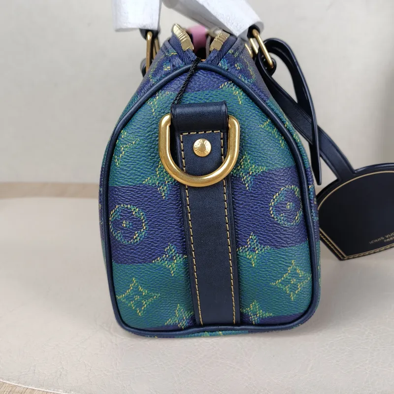 Louis Vuitton Crossbody Bag Keepall 25 Green Blue Monogram PVC Medium 25 × 11 × 15 cm — detail view 2 of 11